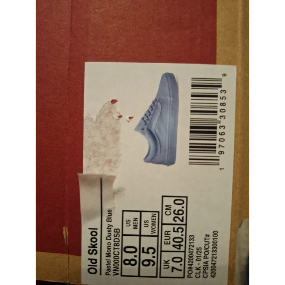 Vans Old Skool Pastel Mono Dusty Blue Monochromatic Light Unc‎ Knu Men Sz 8